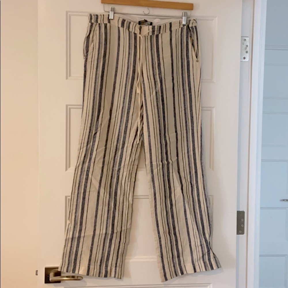 COPY - Michael Stars Navy Stripe Linen Pants